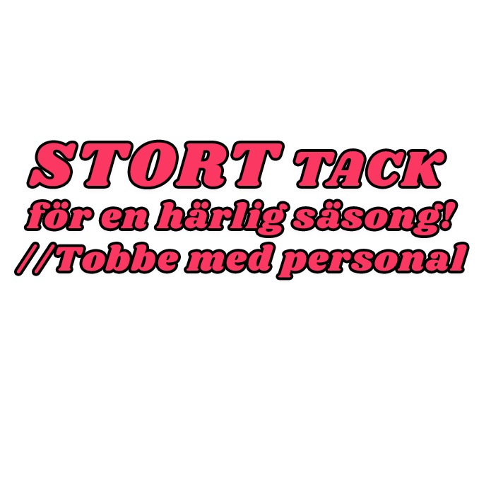 Tack för en härlig säsong //Tobbe med personal